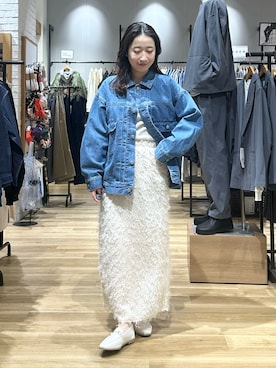 「coen（コーエン）のアイテム（その他アウター）」を使った、和泉さん（レディース・157cm）の冬コーディネート