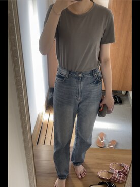 「American Eagle（アメリカンイーグル）のアイテム（Tシャツ/カットソー）」を使った、TOM🌙さん（レディース・170cm）の夏コーディネート