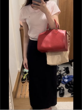 「LE CIEL BLEU（ルシェルブルー）のアイテム（スカート）」を使った、TOM🌙さん（レディース・170cm）の夏コーディネート