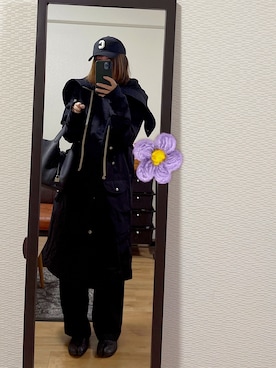 「DRKSHDW by RICK OWENS（ダークシャドウ バイ リックオウエンス）のアイテム（ジャケット/アウター）」を使った、nishihataさん（レディース・163cm）の冬コーディネート