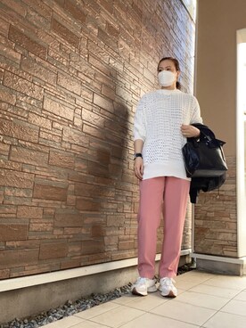マウンテンパーカーを使った ピンクパンツ のレディース人気ファッションコーディネート Wear