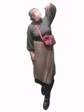 「無印良品（ムジルシリョウヒン）のアイテム（バッグ）」を使った、ryocoさん（レディース・163cm）の秋コーディネート