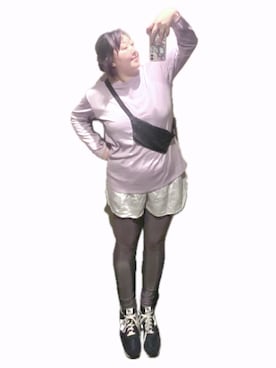 「アイテム（シューズ、ブルー系）」を使った、ryocoさん（レディース・163cm）の夏コーディネート