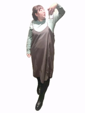 「A HAPPY MARILYN（アハッピーマリリン）のアイテム（ワンピース、グレー系）」を使った、ryocoさん（レディース・163cm）の夏コーディネート