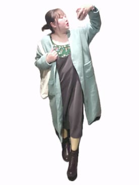 「SLY（スライ）のアイテム（シャツ/ブラウス、グリーン系）」を使った、ryocoさん（レディース・163cm）の夏コーディネート
