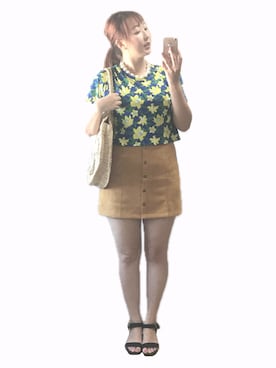「no brand（ノーブランド）のアイテム（サンダル）」を使った、ryocoさん（レディース・163cm）の秋コーディネート