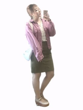 「Handmade（ハンドメイド）のアイテム（バッグ）」を使った、ryocoさん（レディース・163cm）の冬コーディネート