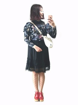 「SPINNS（スピンズ）のアイテム（バッグ）」を使った、ryocoさん（レディース・163cm）の秋コーディネート