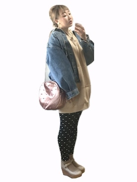 「Handmade（ハンドメイド）のアイテム（バッグ）」を使った、ryocoさん（レディース・163cm）の冬コーディネート