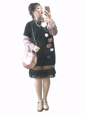 「NICE CLAUP（ナイスクラップ）のアイテム」を使った、ryocoさん（レディース・163cm）の冬コーディネート