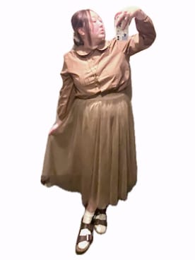 「BIRKENSTOCK（ビルケンシュトック）のアイテム（サンダル、ブラウン系）」を使った、ryocoさん（レディース・163cm）の夏コーディネート