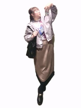 「A HAPPY MARILYN（アハッピーマリリン）のアイテム（シャツ/ブラウス、パープル系）」を使った、ryocoさん（レディース・163cm）の夏コーディネート