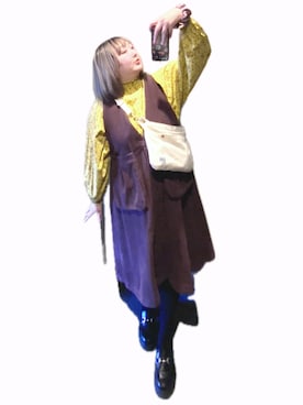 「SPINNS（スピンズ）のアイテム（バッグ、ホワイト系）」を使った、ryocoさん（レディース・163cm）の秋コーディネート