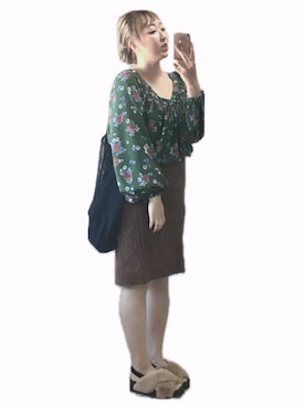 「no brand（ノーブランド）のアイテム（トートバッグ）」を使った、ryocoさん（レディース・163cm）の秋コーディネート