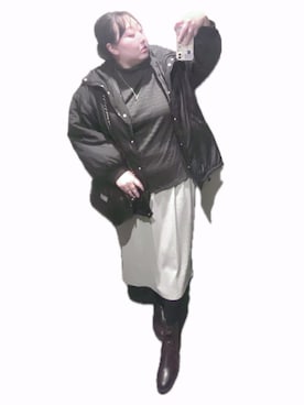 「しまむら（シマムラ）のアイテム（ショルダーバッグ、ブラック系）」を使った、ryocoさん（レディース・163cm）の夏コーディネート