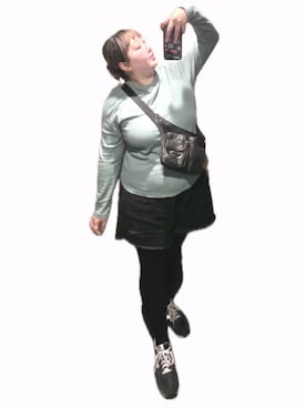 「GOLD JAPANのアイテム（その他パンツ、ブラック系）」を使った、ryocoさん（レディース・163cm）の夏コーディネート