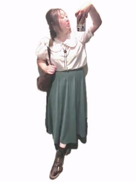 「BIRKENSTOCK（ビルケンシュトック）のアイテム（サンダル、ブラウン系）」を使った、ryocoさん（レディース・163cm）の夏コーディネート