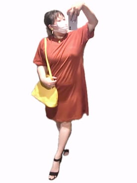 「no brand（ノーブランド）のアイテム（サンダル、ブラック系）」を使った、ryocoさん（レディース・163cm）の春コーディネート