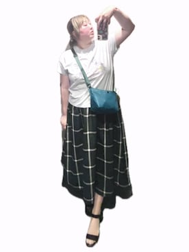 「no brand（ノーブランド）のアイテム（サンダル）」を使った、ryocoさん（レディース・163cm）の夏コーディネート