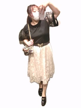 「axes femme（アクシーズファム）のアイテム（ベルト、ブラウン系）」を使った、ryocoさん（レディース・163cm）の春コーディネート