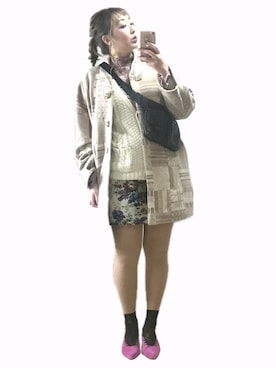 「アイテム（ボディバッグ/ウエストポーチ）」を使った、ryocoさん（レディース・163cm）の秋コーディネート