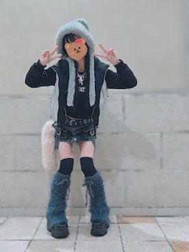 「アイテム（帽子）」を使った、ふぇいりす/150cmコーデさん（レディース・150cm）の秋コーディネート