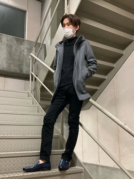 「HIGH STREET（ハイストリート）のアイテム」を使った、shigeさん（メンズ・183cm）の冬コーディネート