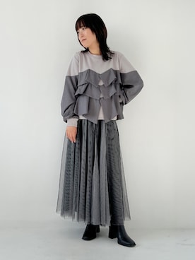「チュール」｜osharewalker staffさん（レディース・155cm）の秋コーディネート