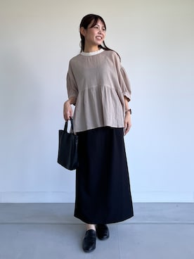 「ナロースカート」｜osharewalker staffさん（レディース・160cm）の秋コーディネート