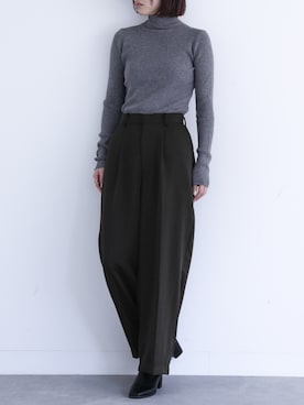 「osharewalker」｜「アイテム（スラックス）」を使った、osharewalker staffさん（レディース・164cm）の秋コーディネート