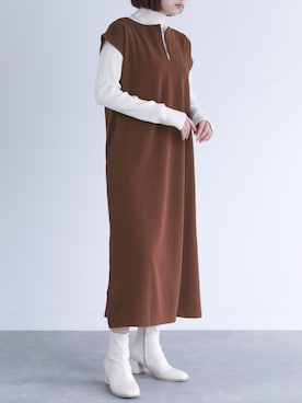 「osharewalker」｜「アイテム（ワンピース/ドレス）」を使った、osharewalker staffさん（レディース・164cm）の秋コーディネート
