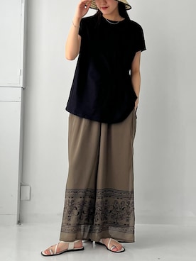 「n'OrLABEL（ノアールレーベル）のアイテム」を使った、osharewalker staffさん（レディース・165cm）の夏コーディネート