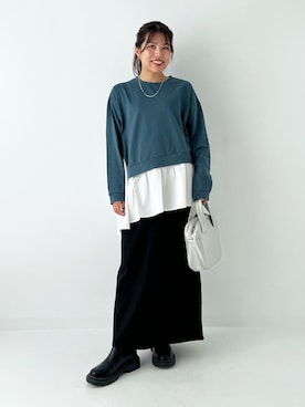 「ナロースカート」｜osharewalker staffさん（レディース・155cm）の秋コーディネート