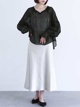 「n'OrLABEL（ノアールレーベル）のアイテム（シャツ/ブラウス）」を使った、osharewalker staffさん（レディース・164cm）の秋コーディネート