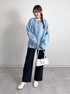 「ブルー x ホワイト」｜osharewalker staffさん（レディース・160cm）の秋コーディネート