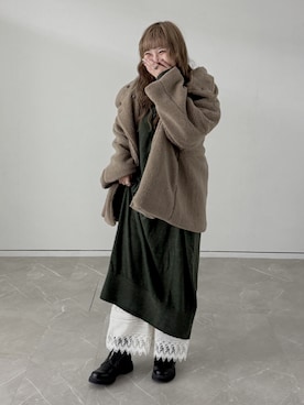 「アイテム（その他アンダーウェア/インナー）」を使った、osharewalker staffさん（レディース・158cm）の冬コーディネート