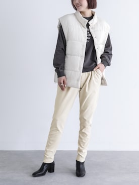 「osharewalker」｜「アイテム（スウェット）」を使った、osharewalker staffさん（レディース・164cm）の秋コーディネート