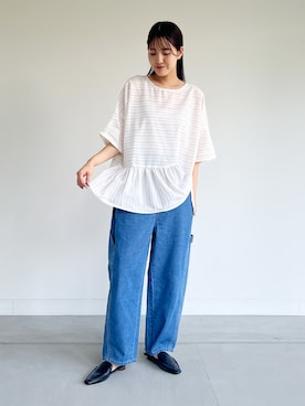 「n'OrLABEL（ノアールレーベル）のアイテム（パンツ）」を使った、osharewalker staffさん（レディース・160cm）の秋コーディネート