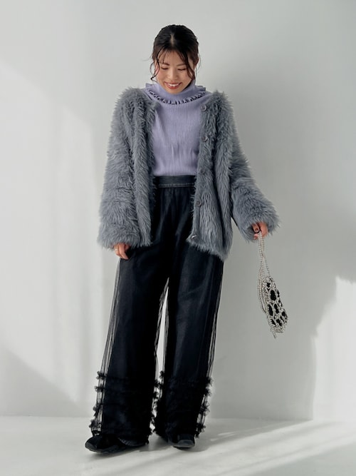 フリルタートルネックニットプルオーバー』（ニット/セーター