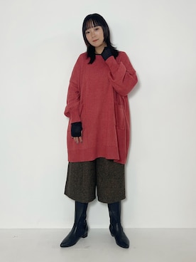 「ニット/セーター」｜osharewalker staffさん（レディース・155cm）の冬コーディネート