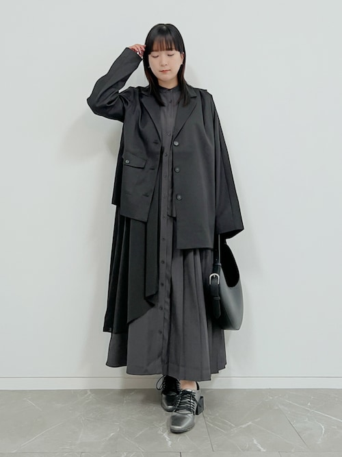 新品】kOhAKUコハク コート&ベスト〈2〉LL3L 可愛い♥︎ブラック系 