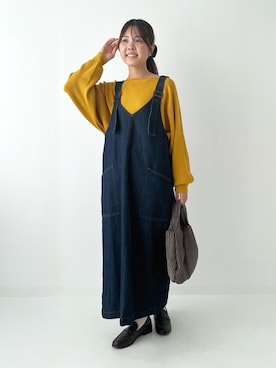 「マスタードイエロー」｜osharewalker staffさん（レディース・160cm）の秋コーディネート