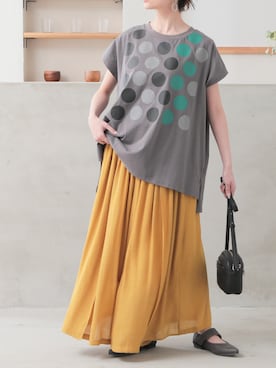 「配色」｜osharewalker staffさん（レディース・155cm）の夏コーディネート
