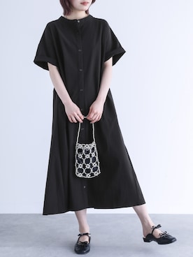 「ＵＶカット」｜「アイテム（シャツワンピース）」を使った、osharewalker staffさん（レディース・164cm）の夏コーディネート