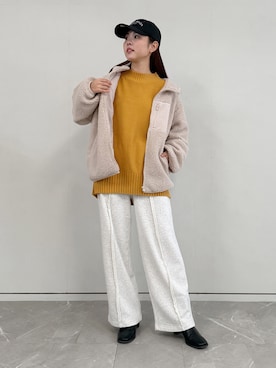 「アイテム（スウェットパンツ）」を使った、osharewalker staffさん（レディース・160cm）の秋コーディネート