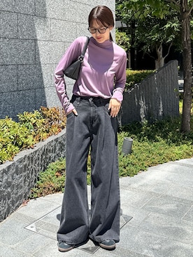 「ハイネックトップス」｜osharewalker staffさん（レディース・165cm）の秋コーディネート