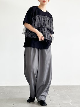 「n'OrLABEL（ノアールレーベル）のアイテム」を使った、osharewalker staffさん（レディース・155cm）の夏コーディネート
