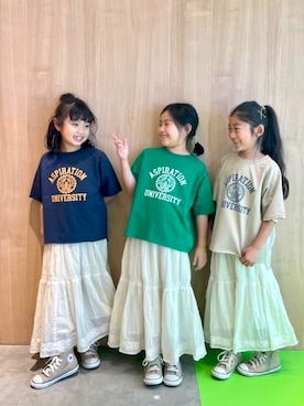 「カラー×コーデ」｜uuume＊さん（キッズ・120cm）の春コーディネート