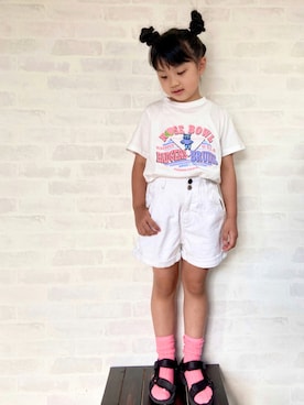 「アイテム（サンダル）」を使った、uuume＊さん（キッズ・120cm）の夏コーディネート