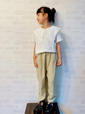 「アイテム（サンダル）」を使った、uuume＊さん（キッズ・120cm）の夏コーディネート